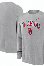 Nike Mens Nike Oklahoma Heather Gray Club Crew
