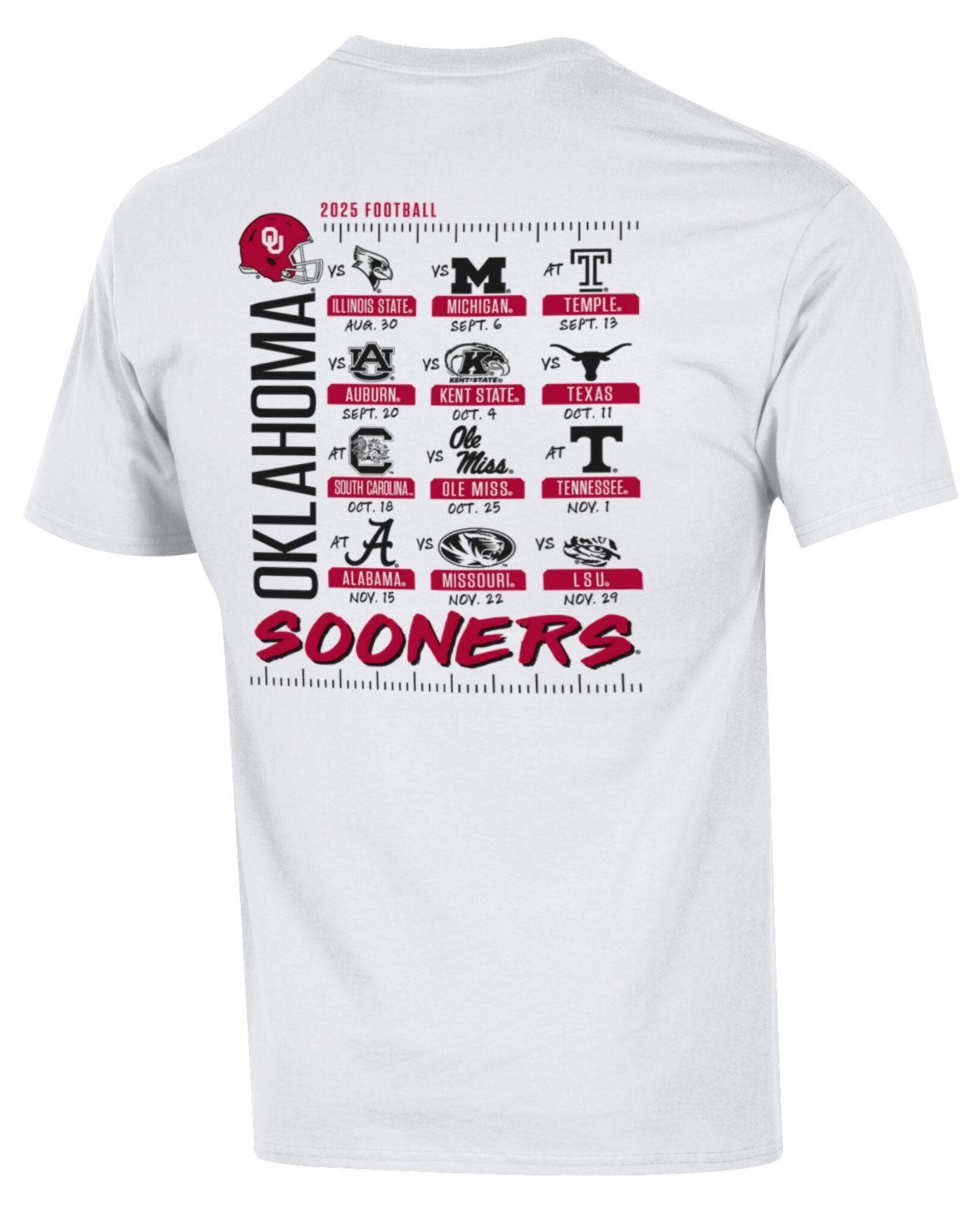 Champion 2025 OU Football Schedule Tee