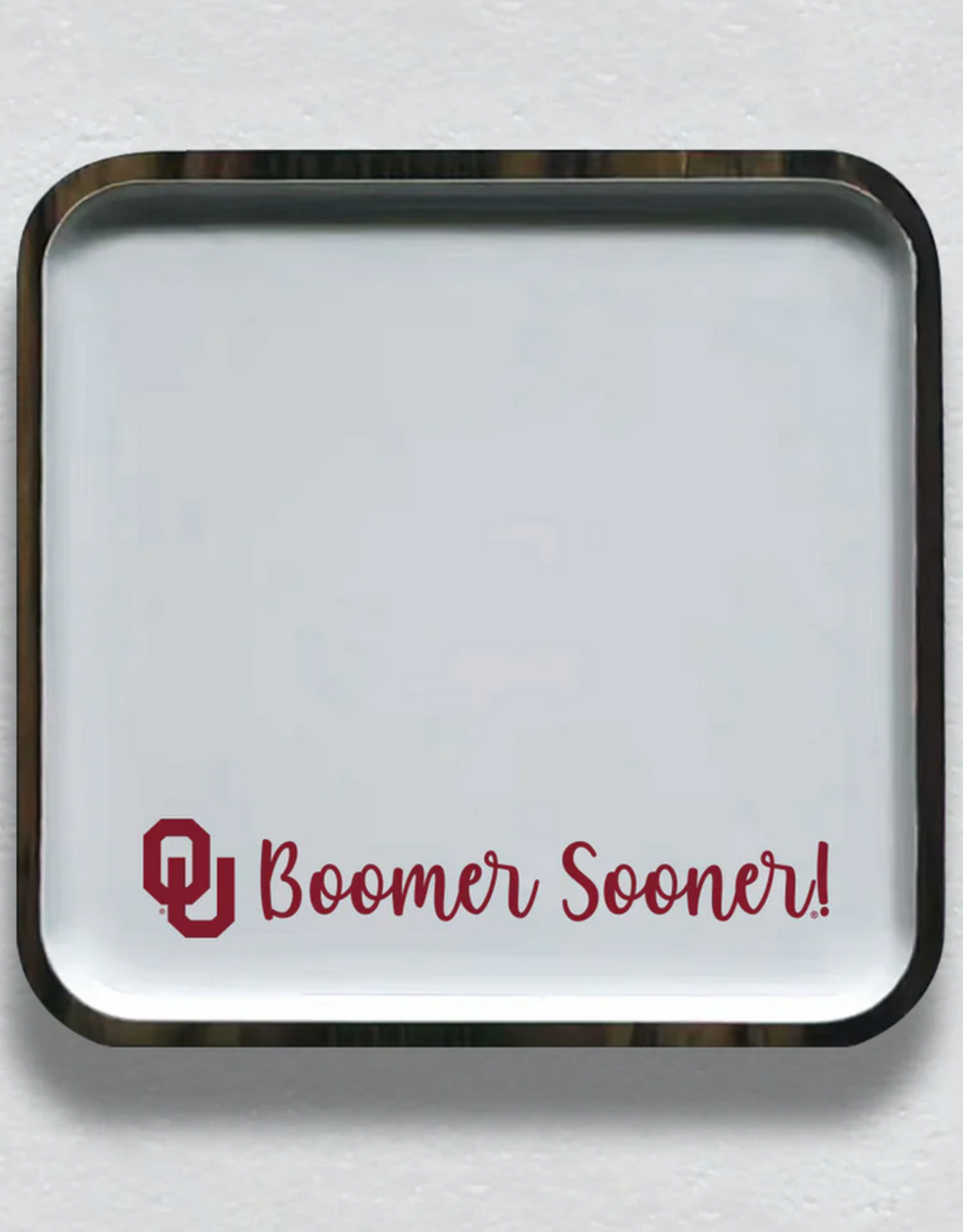 Valiant Gifts Oklahoma Spirit Mango Wood Small Square Tray