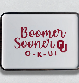 Valiant Gifts Oklahoma Spirit Rectangle Mango Wood Tray