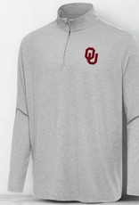 Antigua Mens Hunk Gray Heather 1/4 Zip Pullover