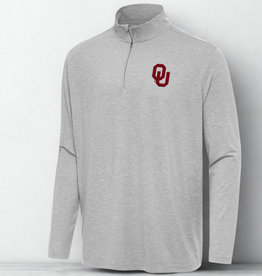 Antigua Mens Hunk Gray Heather 1/4 Zip Pullover