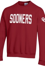 Champion Champion Sooners Crimson Powerblend Fleece Crew Champion Champion Sooners Crimson Powerblend Fleece Crew