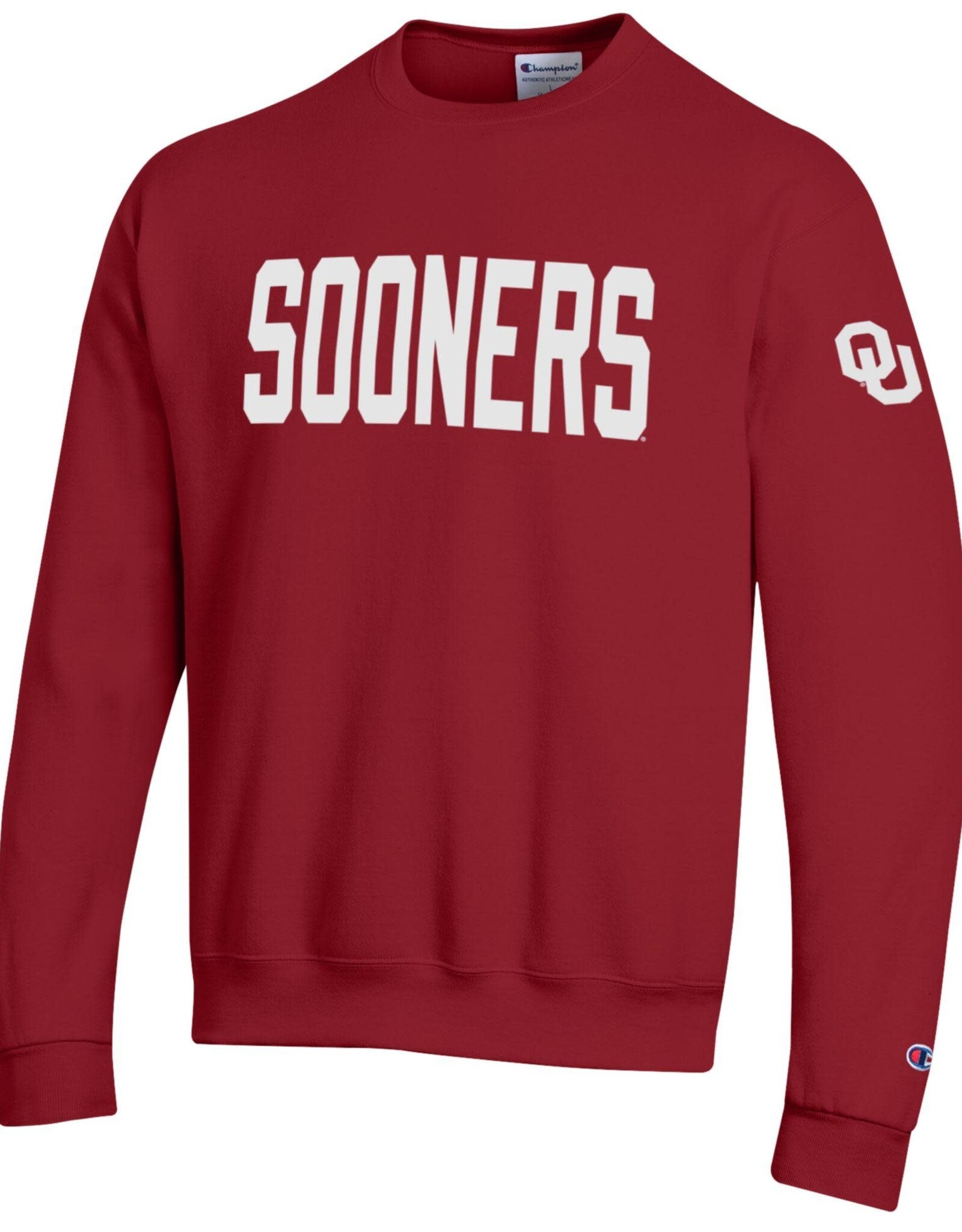 Champion Champion Sooners Crimson Powerblend Fleece Crew