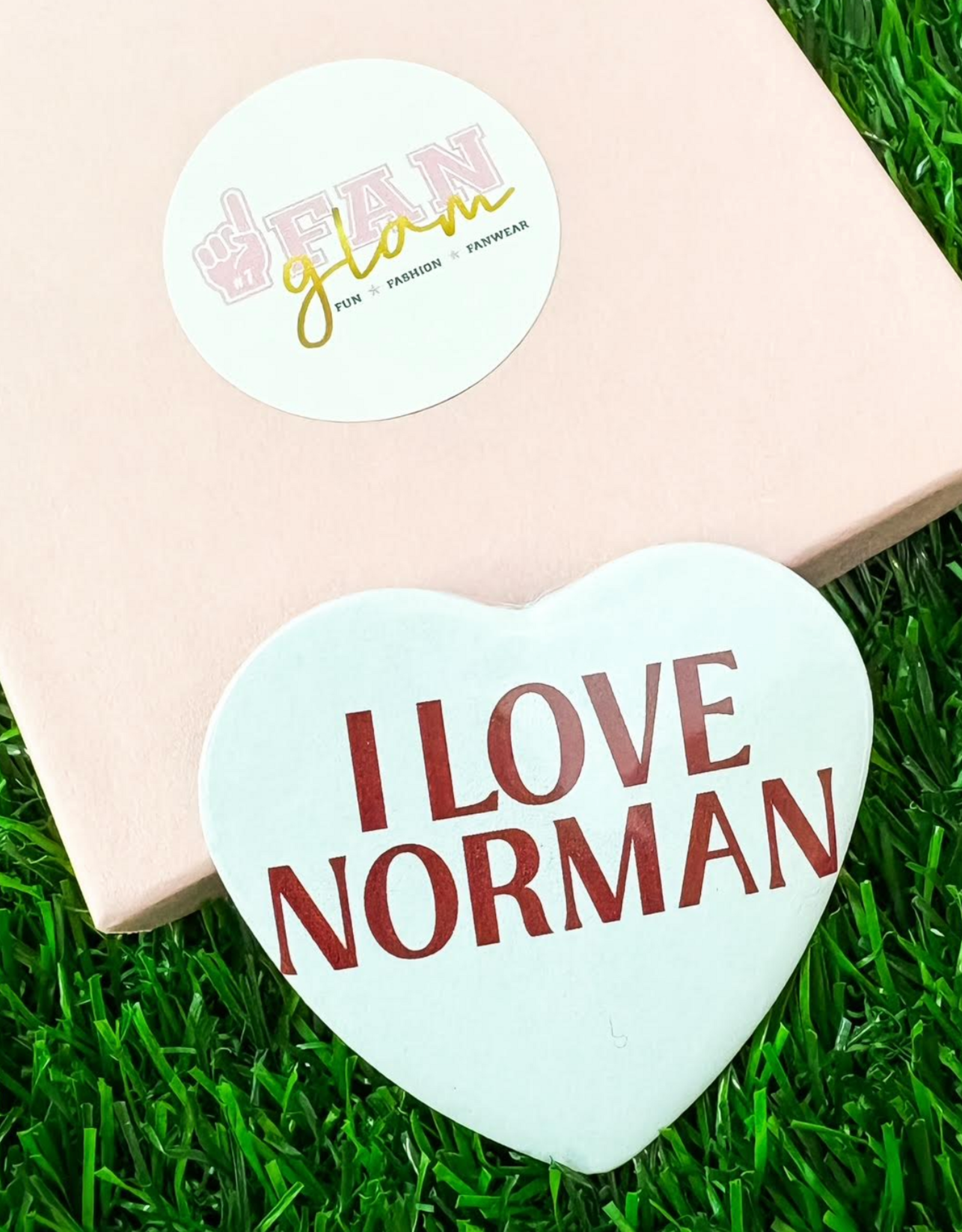 Fan Glam I Love Norman Heart Button
