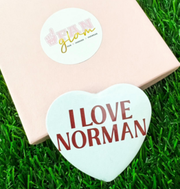Fan Glam I Love Norman Heart Button