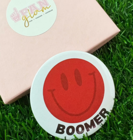 Fan Glam Midi Boomer Smiley Button