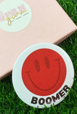Fan Glam Midi Boomer Smiley Button