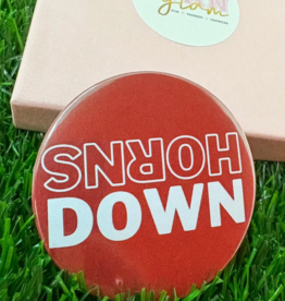 Fan Glam Midi Horns Down Button