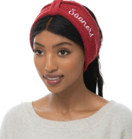 ZooZatz Womens Knit Crimson Sooner Headband