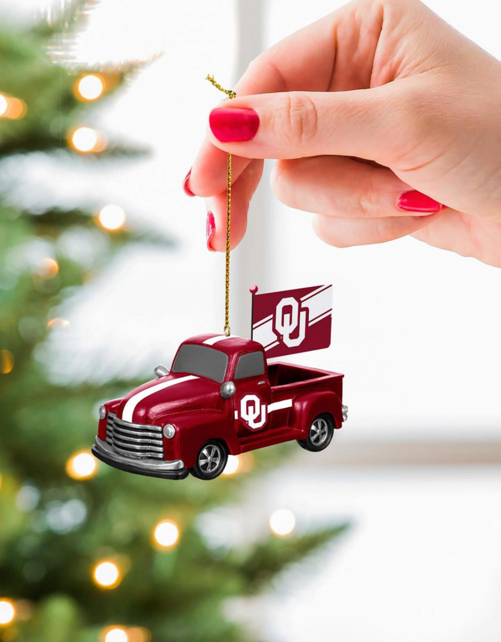 Evergreen OU Rally Truck Ornament