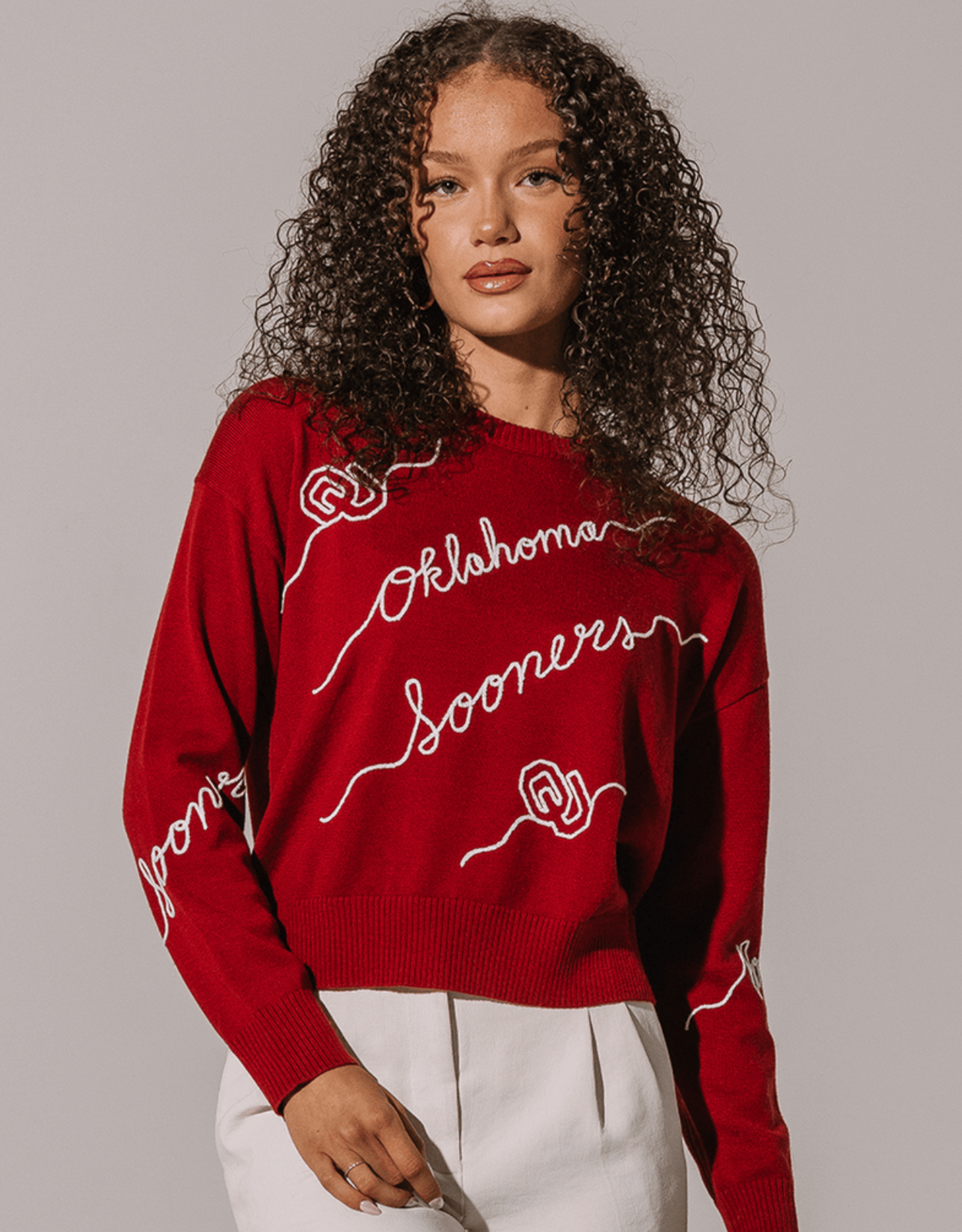Kadyluxe Oklahoma Sooners Love Letter Sweater