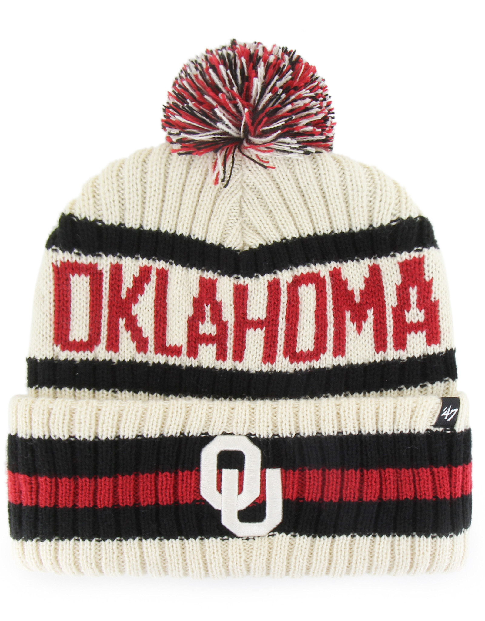 '47 Brand Oklahoma Sooners Bering 47 Cuff Knit w/ Pom