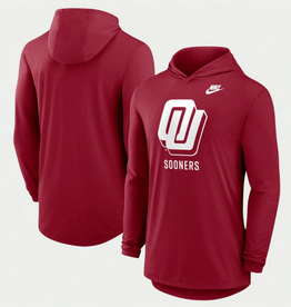 Nike Mens Crimson Nike Legacy Disco OU LS Hoodie