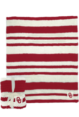 Logo Oklahoma Cable Knit Throw 50x60