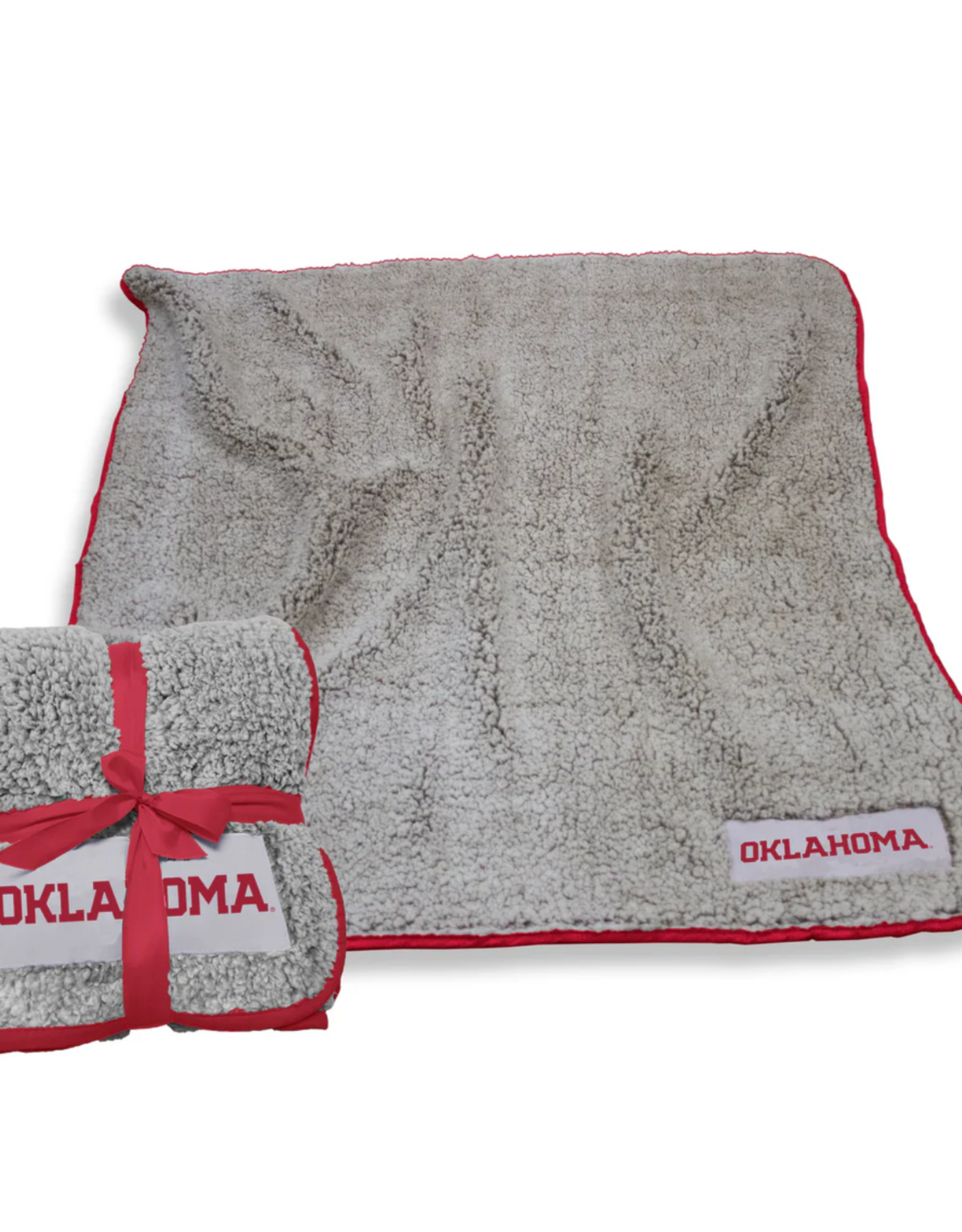 Logo Oklahoma Frosty Fleece Crimson Trim