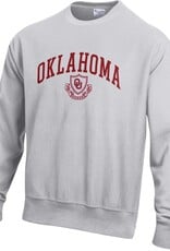 Champion Champion OU Shield Reverse Weave Silver Gray Crew Champion Champion OU Shield Reverse Weave Silver Gray Crew