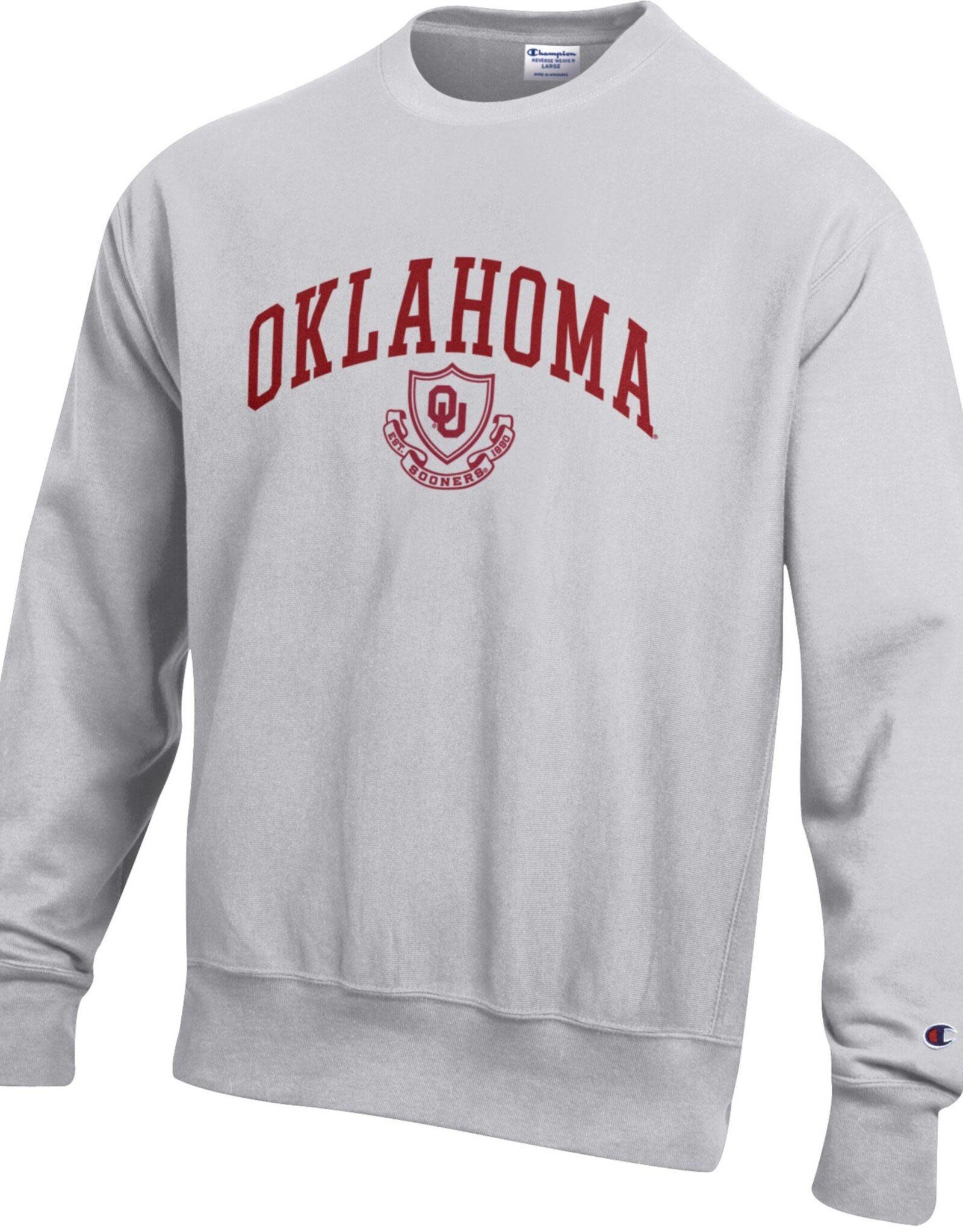 Champion Champion OU Shield Reverse Weave Silver Gray Crew
