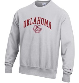 Champion Champion OU Shield Reverse Weave Silver Gray Crew