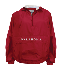 Summit Sportswear Crimson Oklahoma 1/4 Zip Rain Jacket with Pouch Summit Sportswear Crimson Oklahoma 1/4 Zip Rain Jacket with Pouch