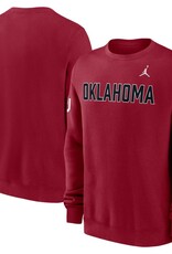 Jordan Mens Jordan Crimson Oklahoma Fleece Club Crew Jordan Mens Jordan Crimson Oklahoma Fleece Club Crew
