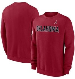 Jordan Mens Jordan Crimson Oklahoma Fleece Club Crew Jordan Mens Jordan Crimson Oklahoma Fleece Club Crew