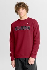 Jordan Mens Jordan Crimson Oklahoma Fleece Club Crew Jordan Mens Jordan Crimson Oklahoma Fleece Club Crew
