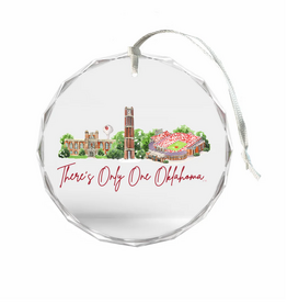 Valiant Gifts Oklahoma Landmark Glass Ornament
