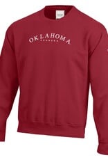 Gear For Sports Crimson Univ of Oklahoma Big Cotton Tumbled Crew