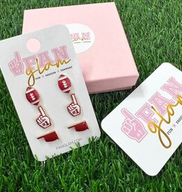 Fan Glam Set of 3 Oklahoma Game Day Studs