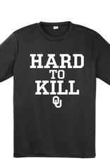 University Silkscreen Hard to Kill OU Black Performance Tee