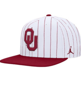 Jordan Men’s Jordan White OU Pinstripe SnapBack Pro Cap
