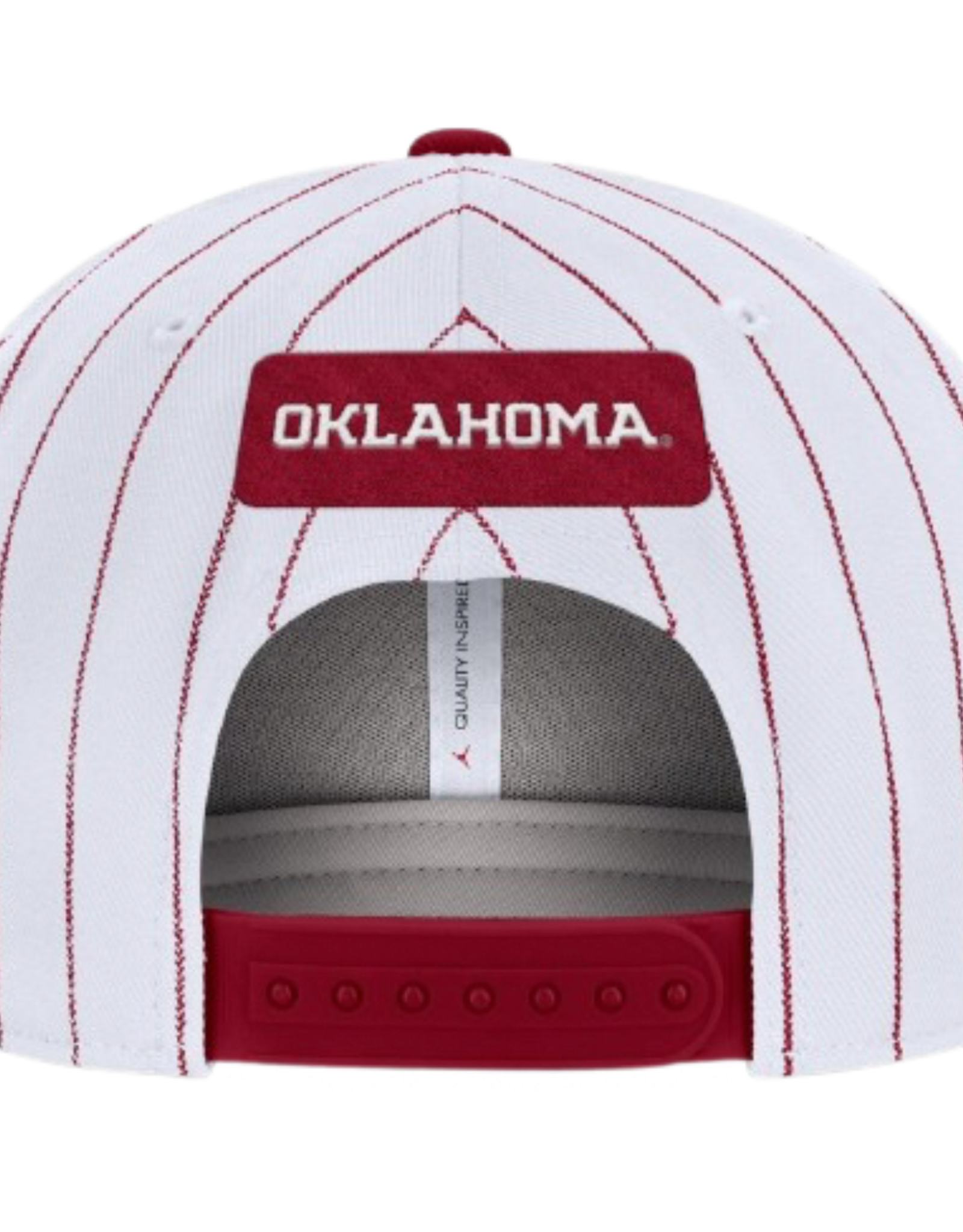 Jordan Men’s Jordan White OU Pinstripe SnapBack Pro Cap