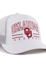 '47 Brand Oklahoma Sooners White Brrr Roscoe Mesh '47 Hitch Cap