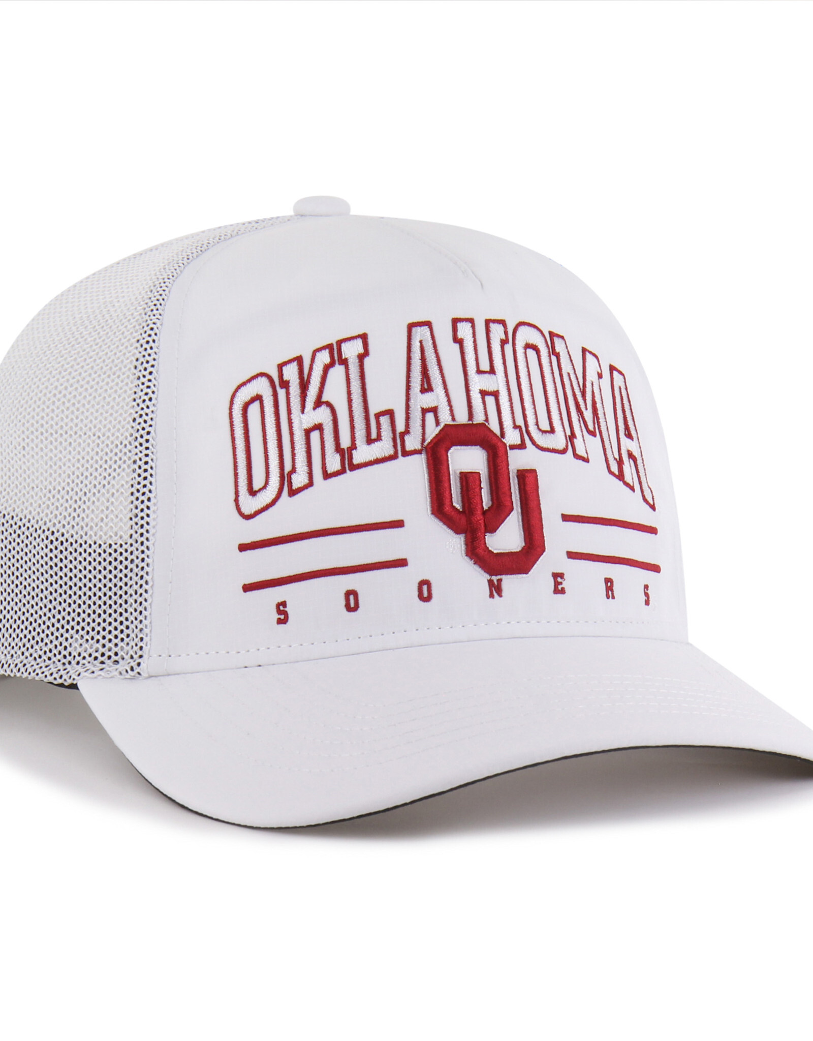 '47 Brand Oklahoma Sooners White Brrr Roscoe Mesh '47 Hitch Cap
