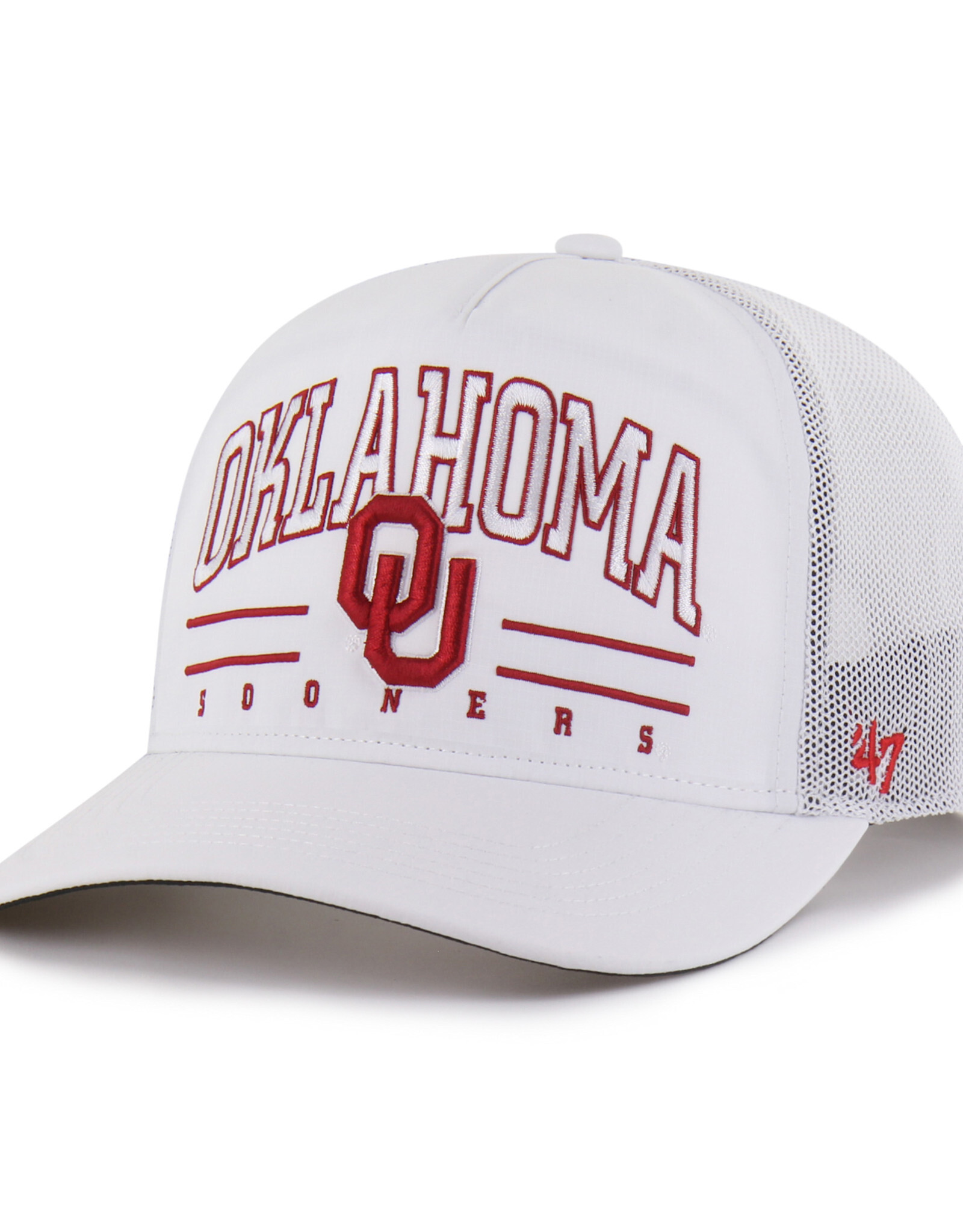 '47 Brand Oklahoma Sooners White Brrr Roscoe Mesh '47 Hitch Cap