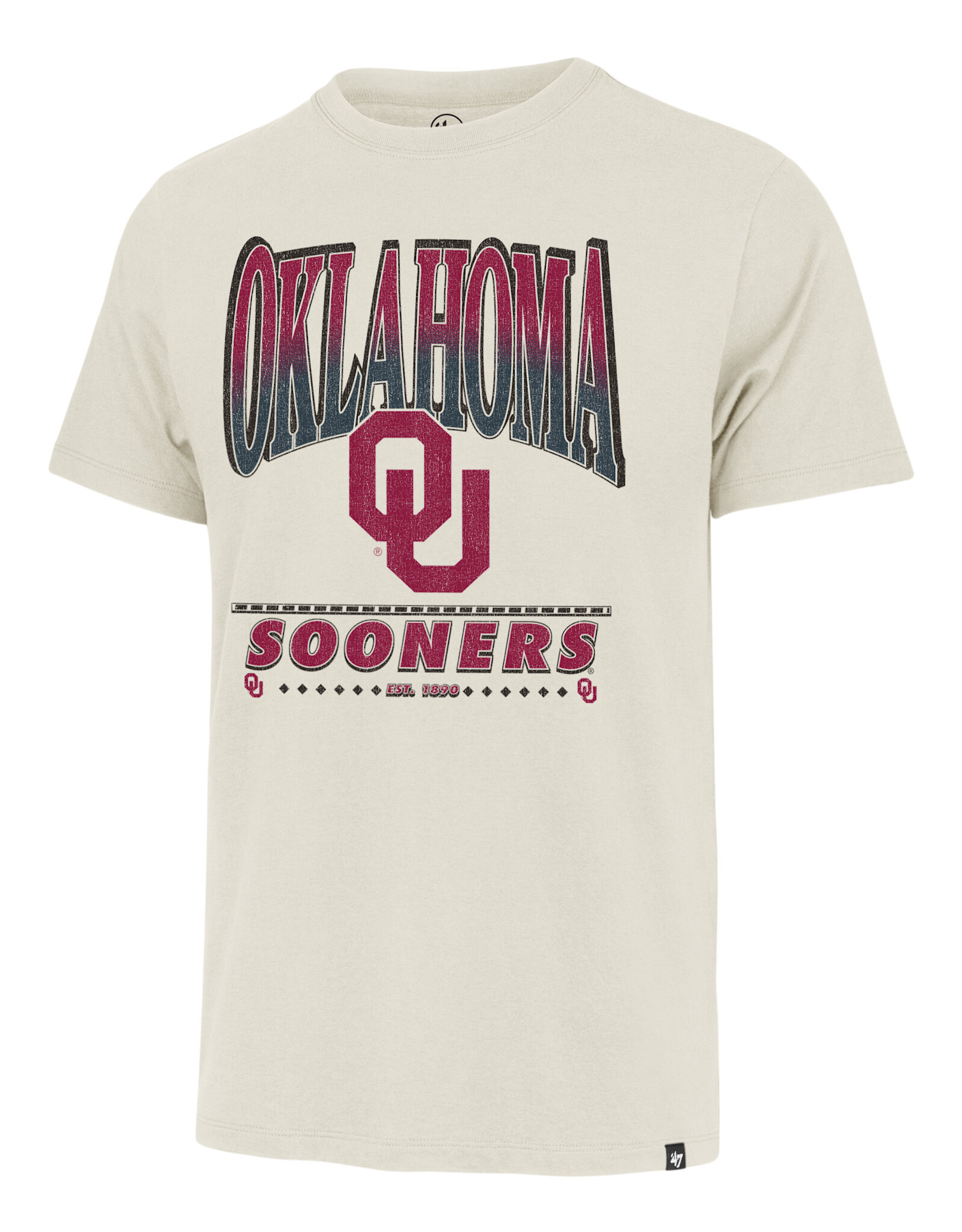 '47 Brand Men's Oklahoma Sooners Dune Straight Shot Two Franklin Tee