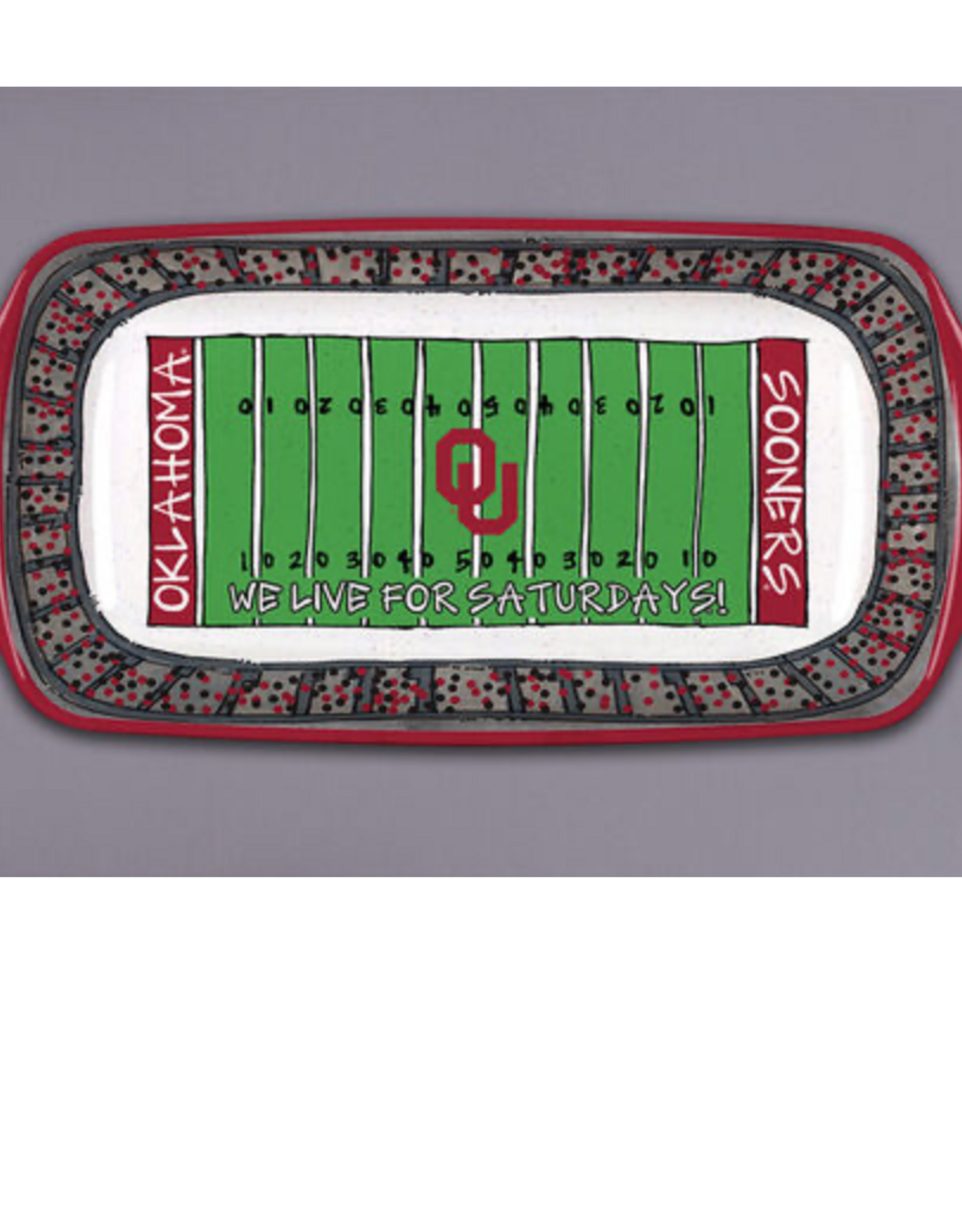 Magnolia Lane Magnolia Lane Oklahoma Stadium Melamine Tray