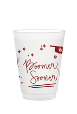 Valiant Gifts OU Frosted Flex Party Cups (8-pack)