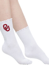 ZooZatz Women's OU Lettuce Hem Socks