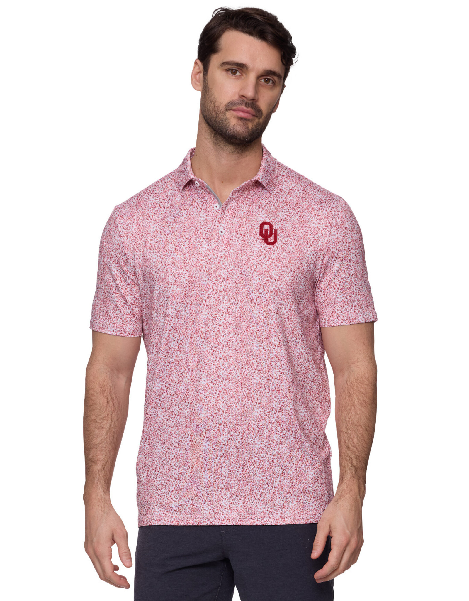 Flag & Anthem Flag & Anthem OU Wave Print Performance Polo