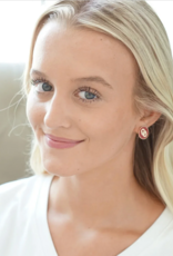 Canvas OU Logo Circle Stud Earrings