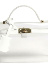 Fan Glam Monroe Top Handle Twist Lock Clear Handbag