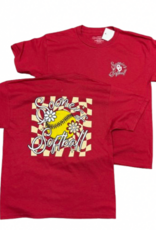 Image One Youth OU Script & Floral Softball Tee