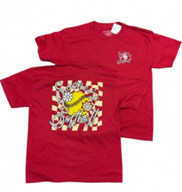 Image One Youth OU Script & Floral Softball Tee