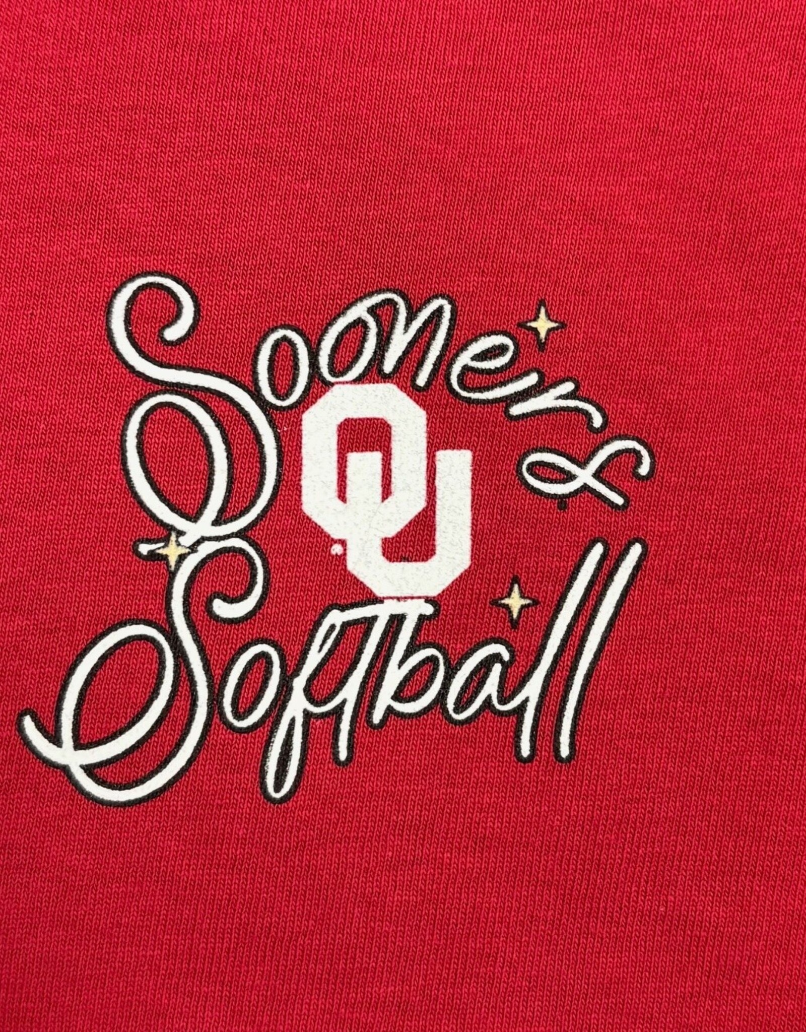 Image One Youth OU Script & Floral Softball Tee