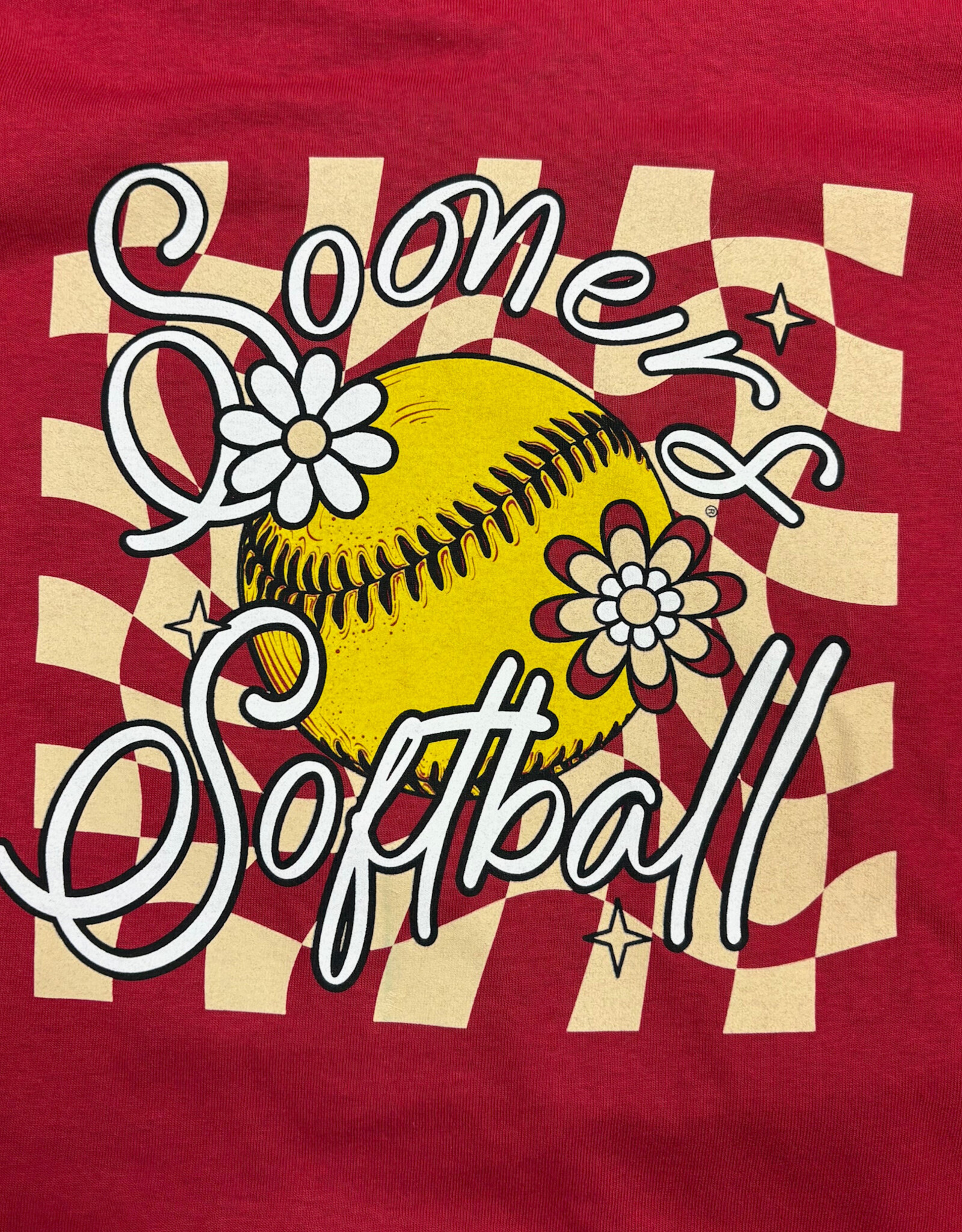 Image One Youth OU Script & Floral Softball Tee