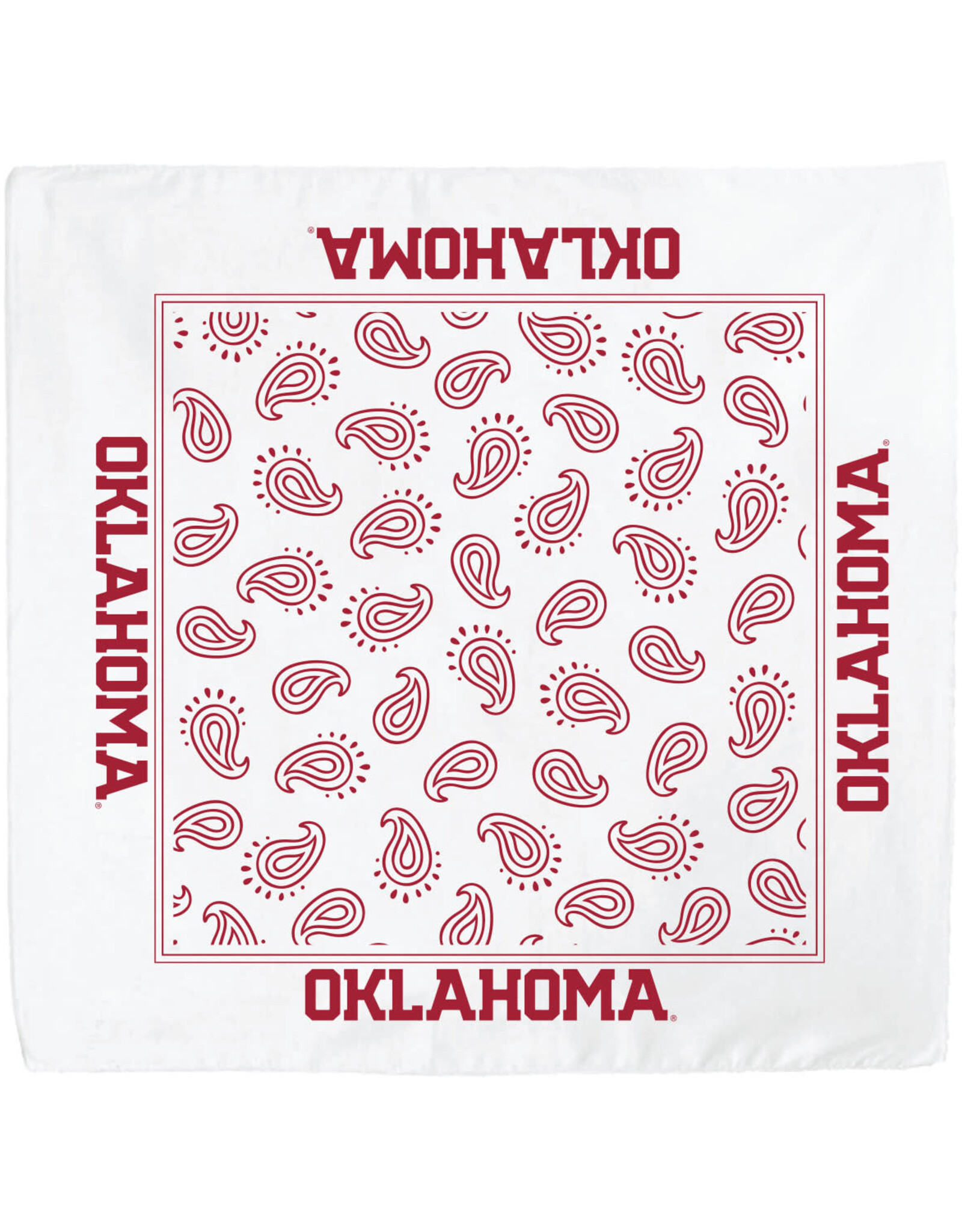 Jardine White Oklahoma Bandana