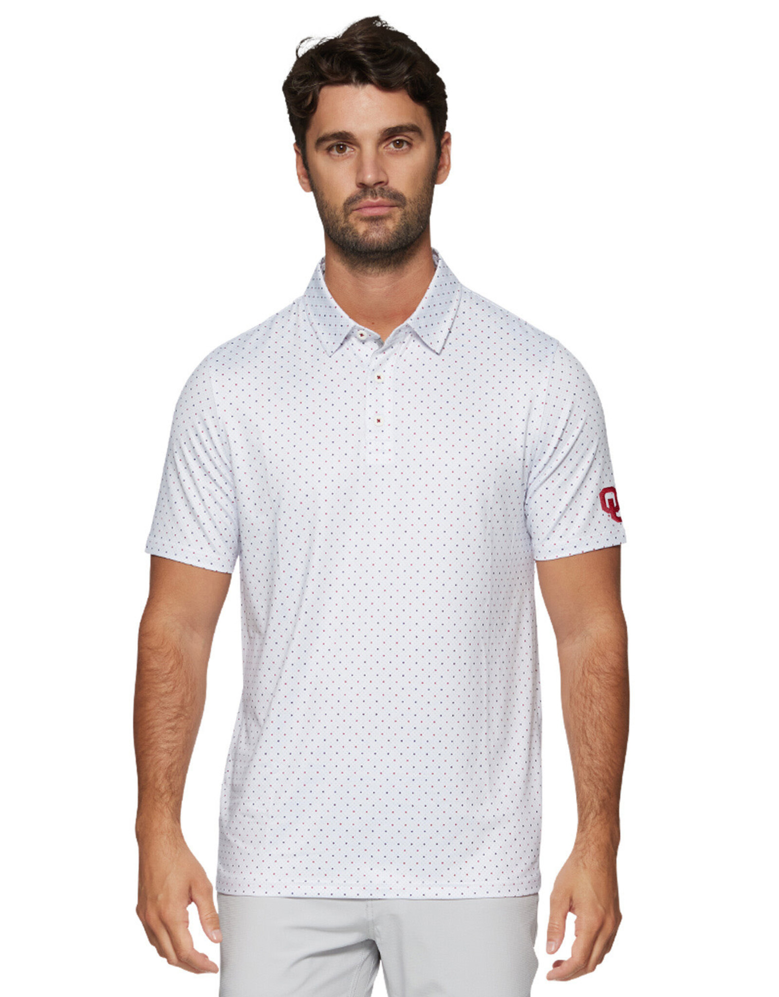 Flag & Anthem OU Bloom Star and Dot Performance Polo
