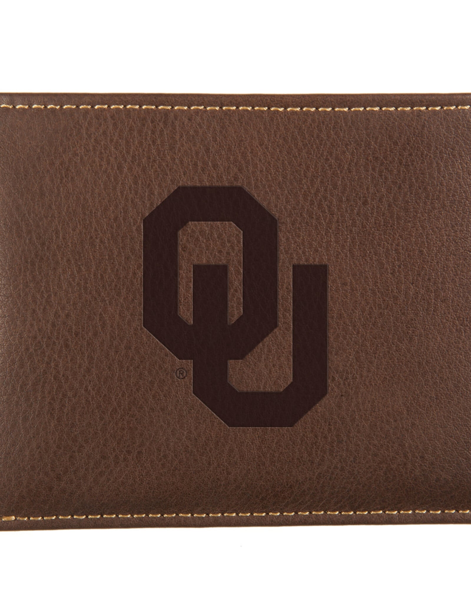 Jardine Embossed OU Antique Brown Leather Bi-Fold Wallet